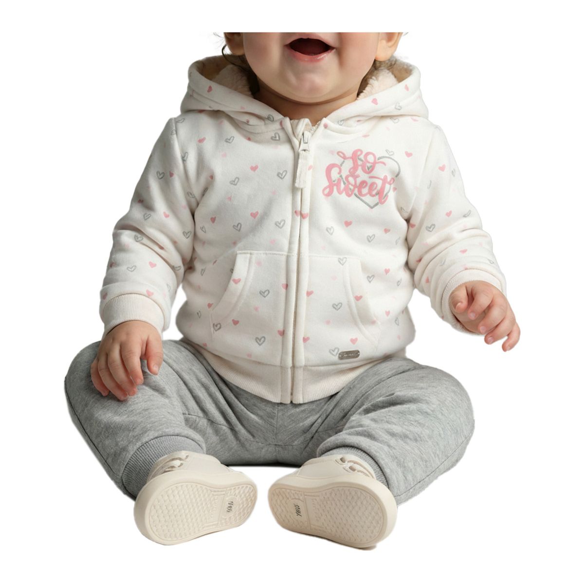 EXCEPTION - Conjunto Polerón y Pantalón Buzo Franela Bebé Niña Exception