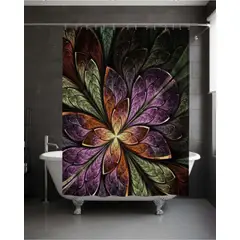 GENERICO - Juego de Cortina de Baño Tela Género + Forro Impermeable