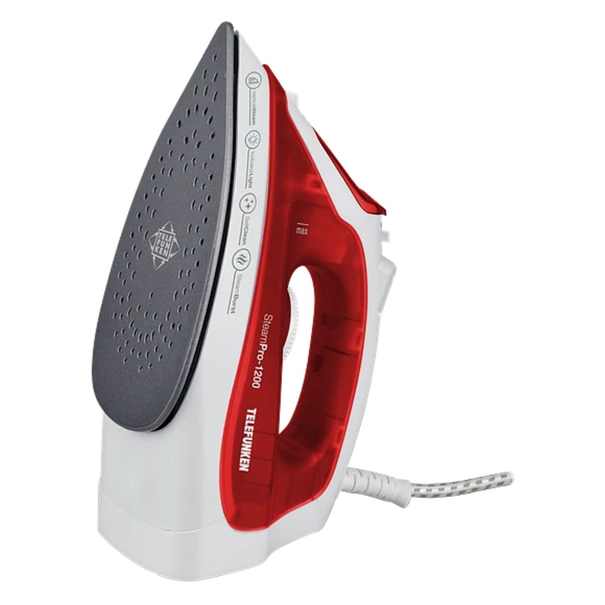 TELEFUNKEN - Plancha De Ropa a Vapor Clásica SteamPro 1200w