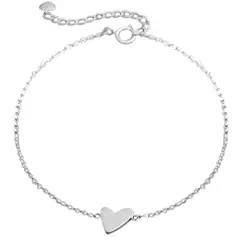 LUX JOYAS - Pulsera Plata 925 Corazón Liso