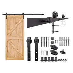 OFERTABKN - Kit Herraje Riel Para Puerta Corrediza Estilo Granero 2m