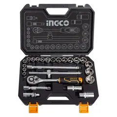 INGCO - Dados Y Chicharra Industrial 25 Piezas 1/2