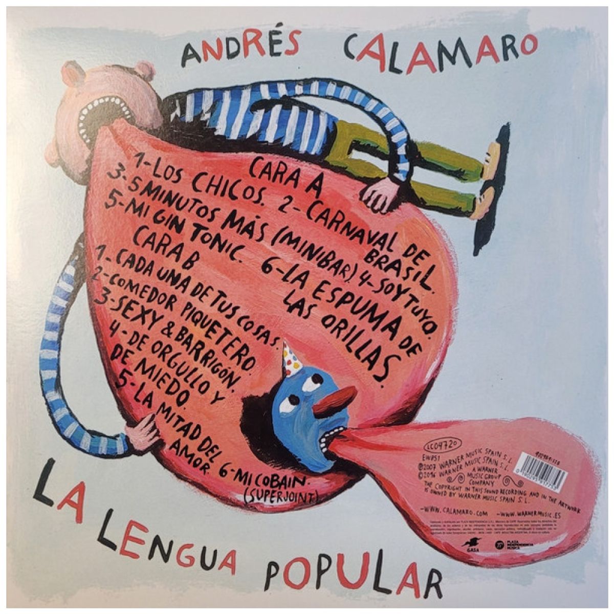 HITWAY MUSIC - ANDRES CALAMARO - LA LENGUA POPULAR - VINILO
