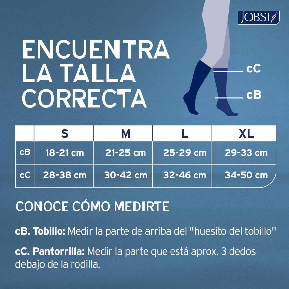 BSN MEDICAL - Calcetin Compresivo JOBST For Men 15-20 Rodilla Talla L