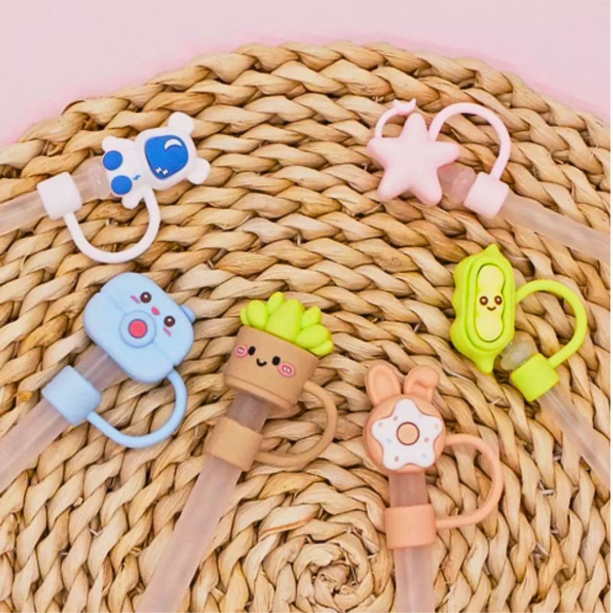 GENERICO - Pack 2 Tapas Antiderrame Figuras Para vaso térmico de 40 oz