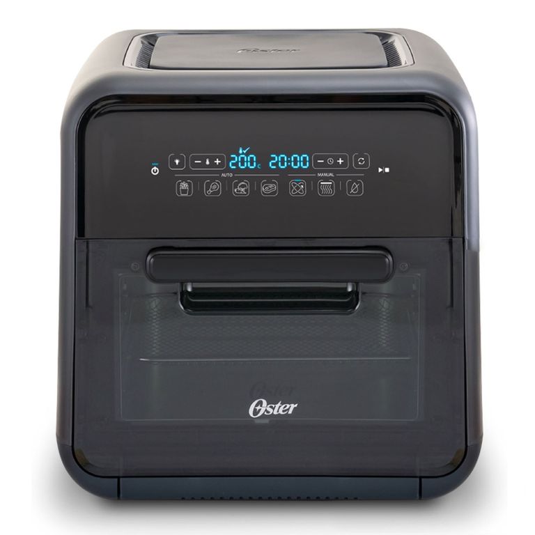 Super Freidora de Aire Digital CKSTAFOV3 Capacidad de 10 Lt para Hornear y Freír Alimentos Negro