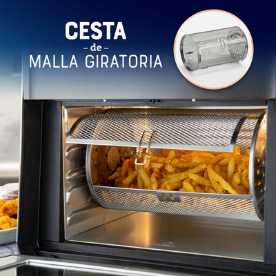 Imagen 2 del producto Super Freidora de Aire Digital CKSTAFOV3 Capacidad de 10 Lt para Hornear y Freír Alimentos Negro