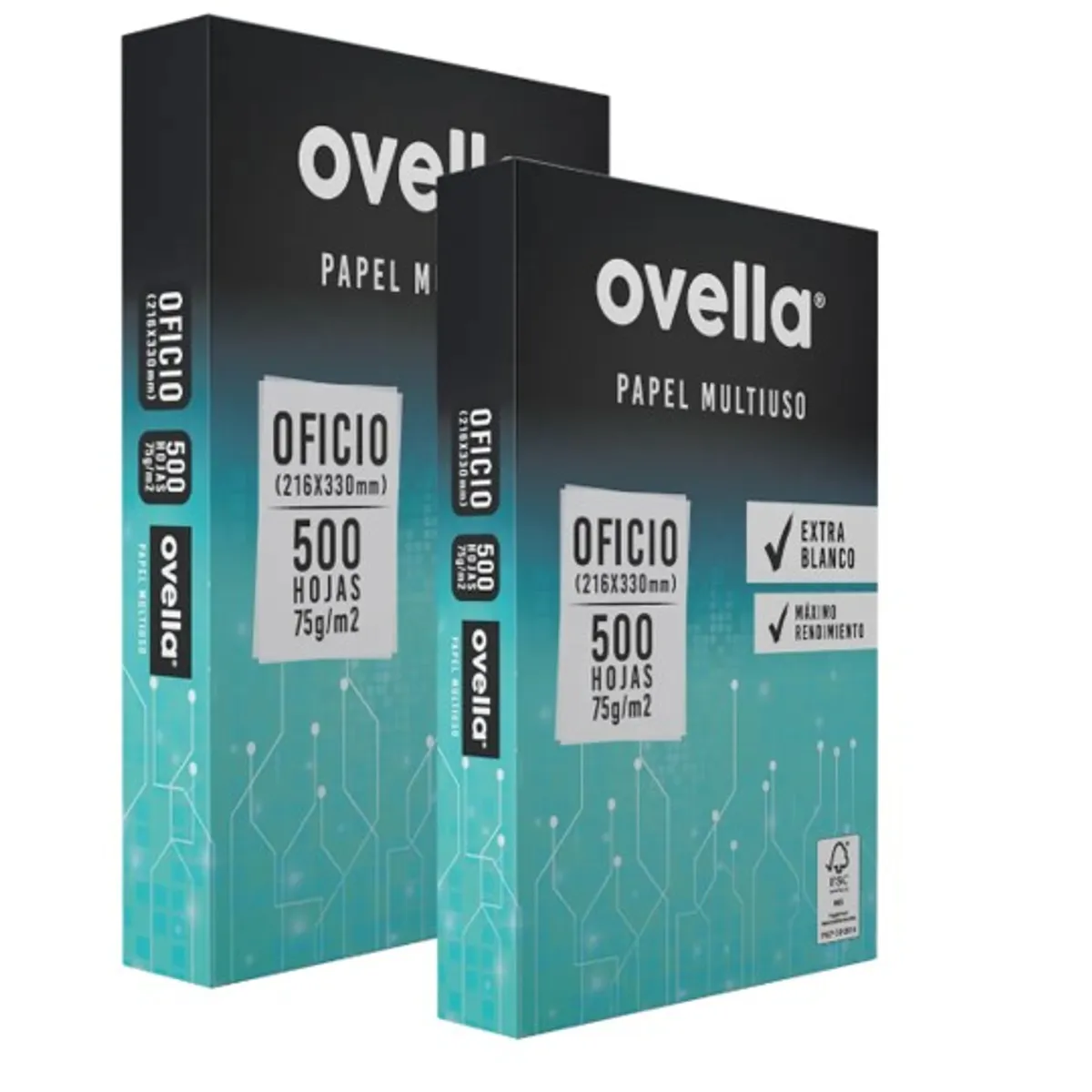 GENERICO - PACK 2 Resma de Papel tamaño Oficio OVELLA