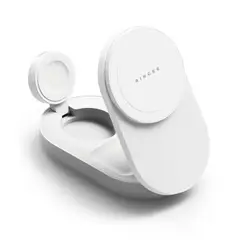 RINGKE - Stand de Carga Inalámbrica Qi2 25W 3 en 1 Magnético Plegable