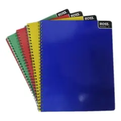 GENERICO - Pack 10 Cuadernos Universitario Ross Unicolor 5mm Surtido