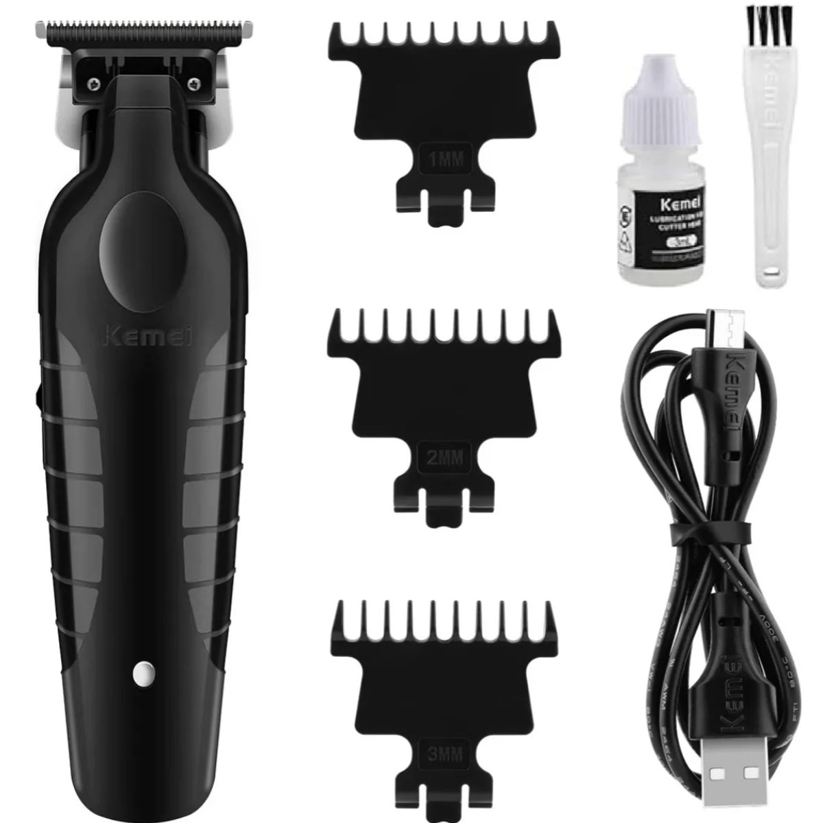 KEMEI - Cortadora De Cabello Patillera Trimmer Kemei Km-2299 Negro