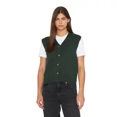 JACINTA TIENDA - Chaleco Vale verde