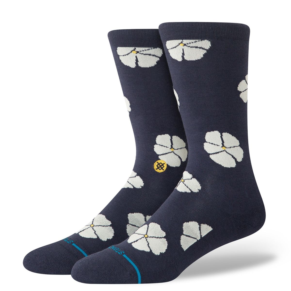 STANCE - Stance Sock Men Floral Crew Navy