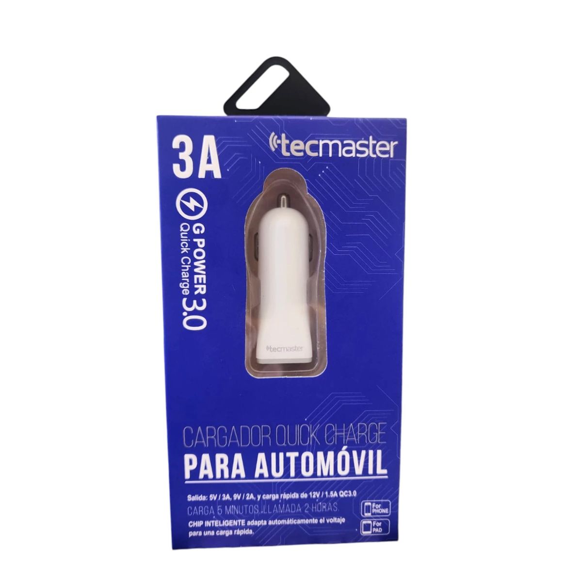 TECMASTER - ARGADOR DE AUTO TECMASTER USB-A