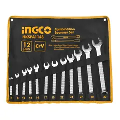 INGCO - Set Juego De Llaves Punta Corona 6-32mm 12 Piezas