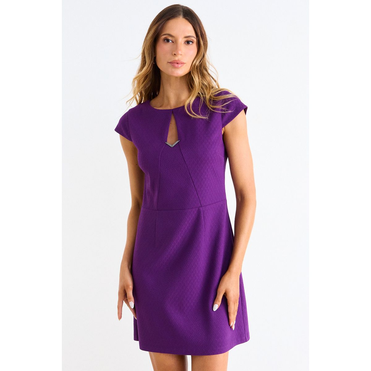 ASH - Vestido Jumper Manga Corta Mujer Morado Ash