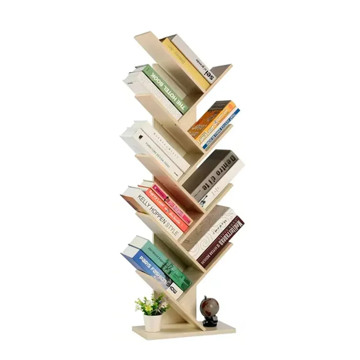IRM - Repisa Librero Madera Arbol Estante Para Libros 160x44cm