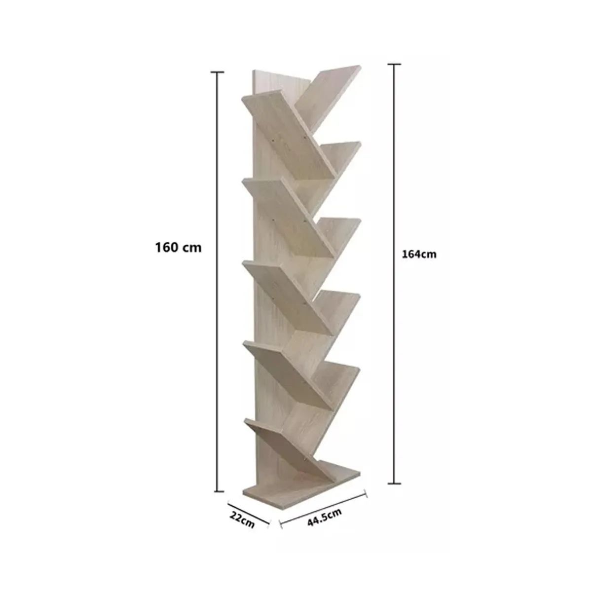 IRM - Repisa Librero Madera Arbol Estante Para Libros 160x44cm