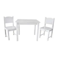 KIDSCOOL - Mesa Infantil + 2 Sillas Blanco