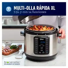OSTER - MULTI OLLA RAPIDA XL 7.5 LITROS 14 FUNCIONES