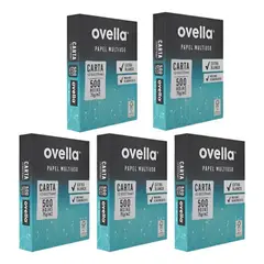 GENERICO - Pack 5 Resmas Carta 500 Hojas 75g Ovella