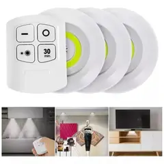 MOVI - Set 3 Luces LED con Control Remoto y Temporizador para Closet y Cocina