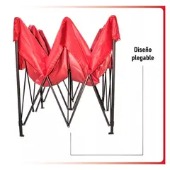 IRM - Toldo Plegable 3x3 Paredes Impermeable Retractil ROJO