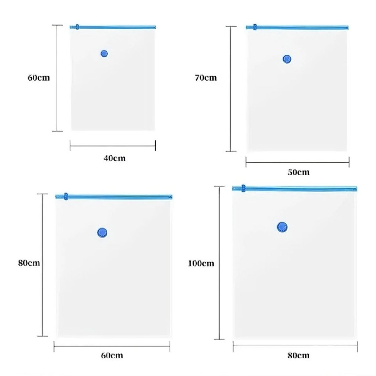 RIOVEO - 8 Unidad Bolsas Organizadoras Al Vacio Con Bomba Manual
