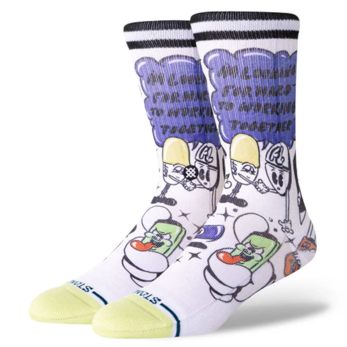 STANCE - Stance Sock Daily Danger Crew White