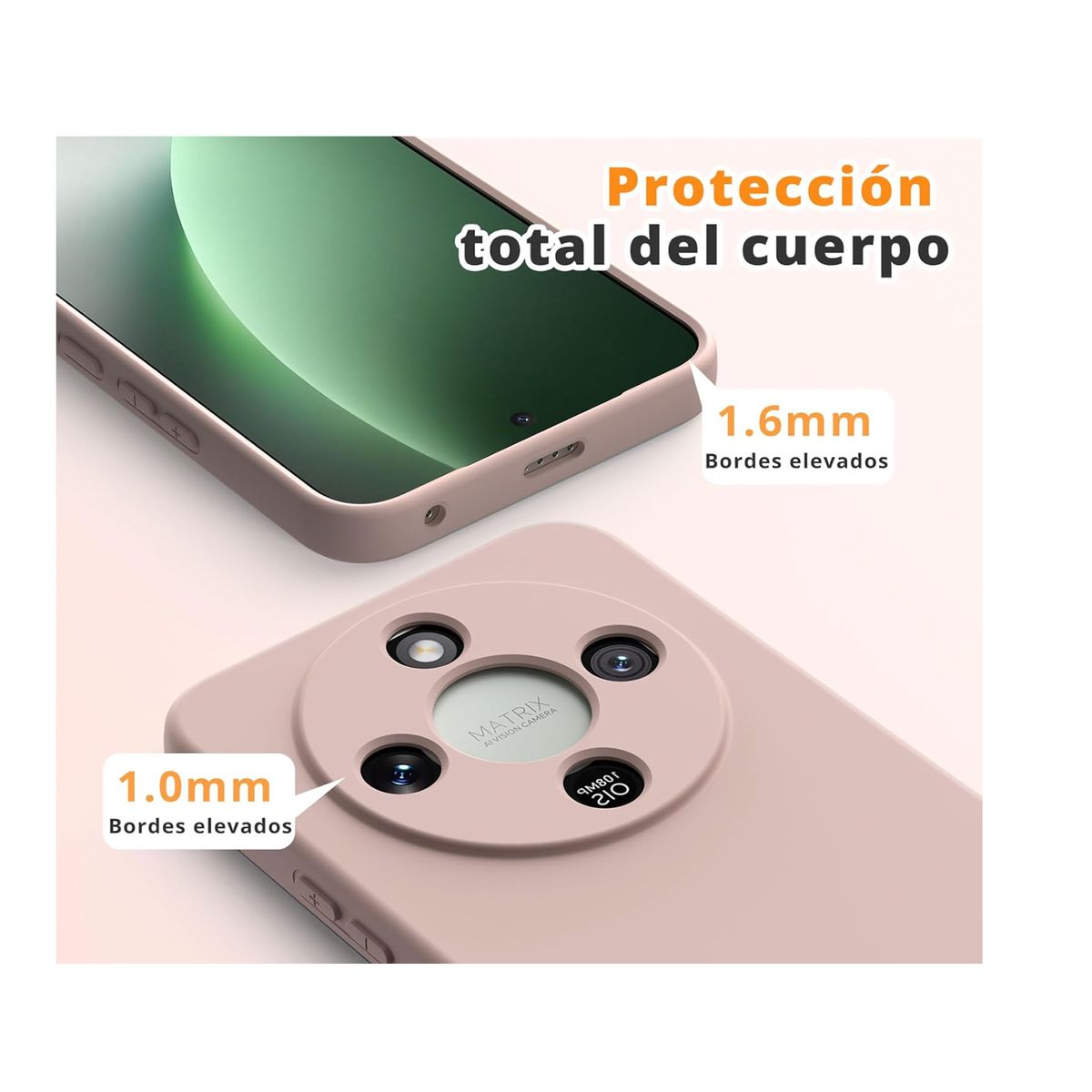GENERICO - Carcasa Para Honor Magic 8 lite Goma Rosada