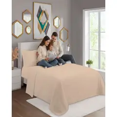 GENERICO - Juego de Sábanas Polar Premium 2 Plazas Térmicas Extra Suaves