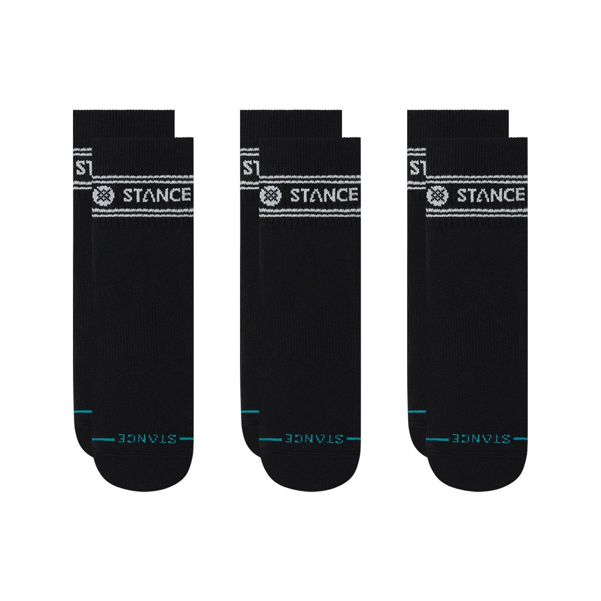 STANCE - Stance Sock 3 Pack Quarter Vital Black