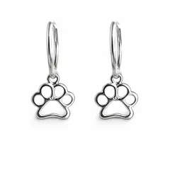 LK LUKSO - Aros Argolla Huellita Perrito Plata Ley 925