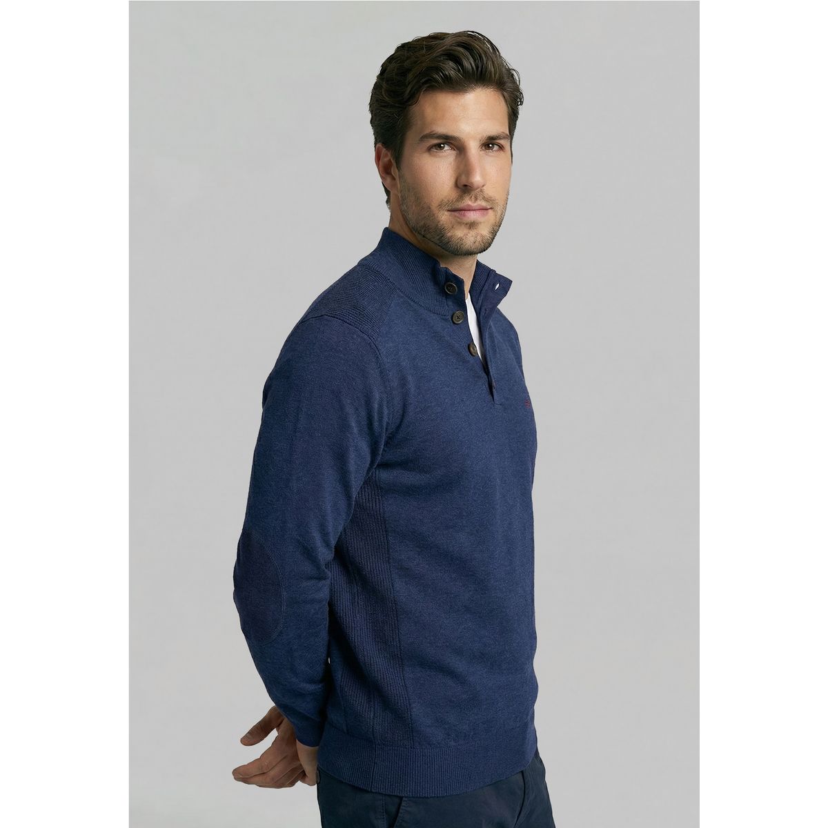 FEROUCH - Sweater Bristol Indigo Melange Ferouch