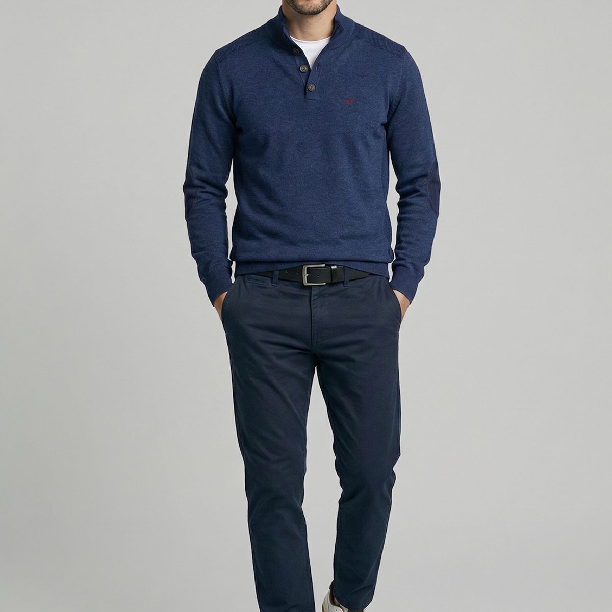 FEROUCH - Sweater Bristol Indigo Melange Ferouch