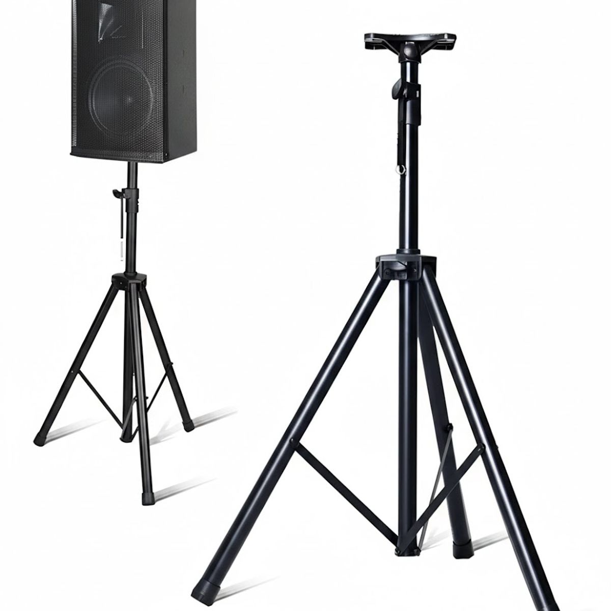 GENERICO - Atril Para Parlante O Caja Acustica Regulable De 1.80 Mts Negro