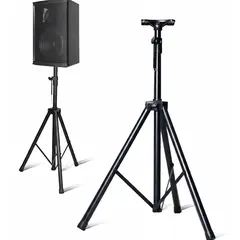 GENERICO - Atril Para Parlante O Caja Acustica Regulable De 1.80 Mts Negro