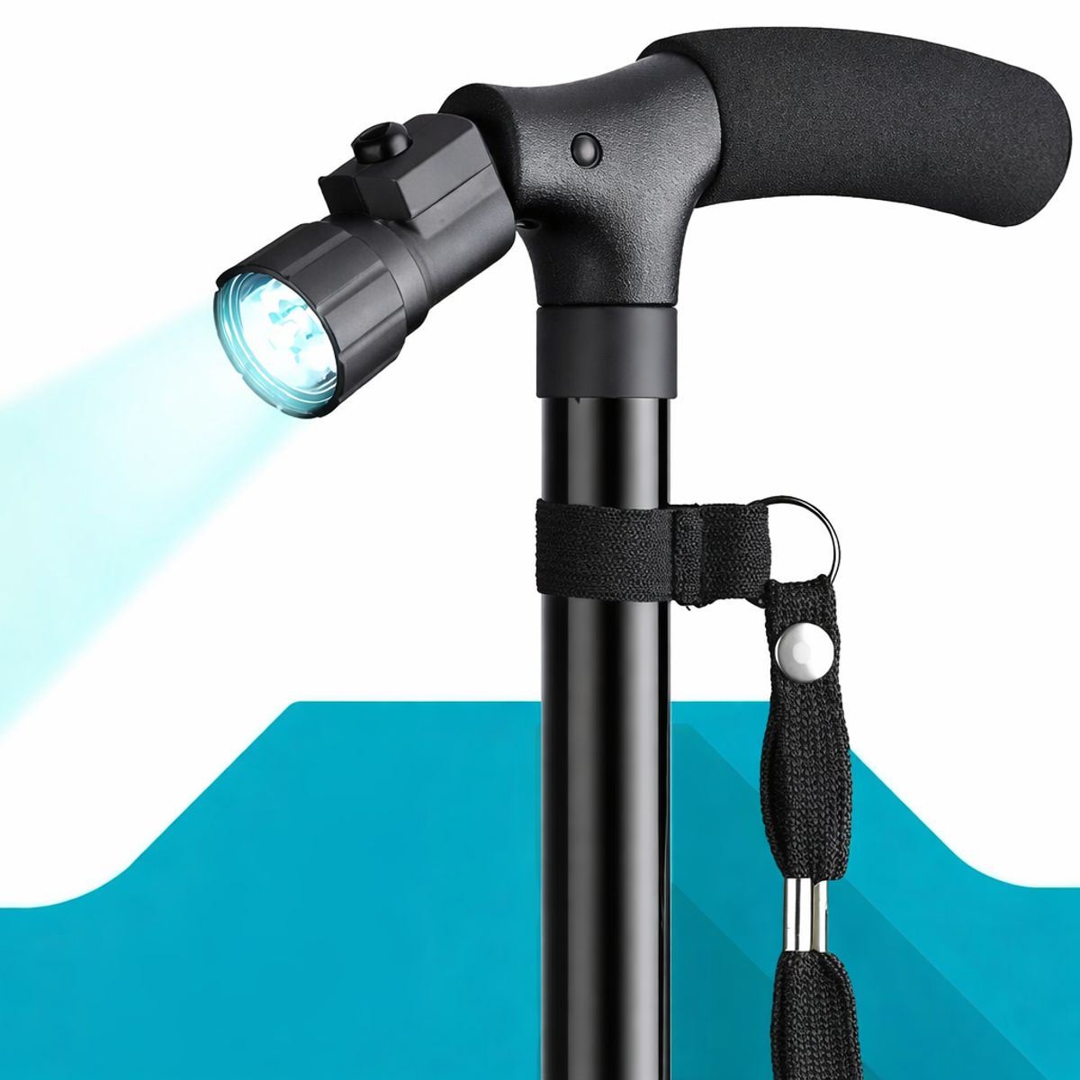 MOVI - Bastón Ortopédico Plegable con Luz LED