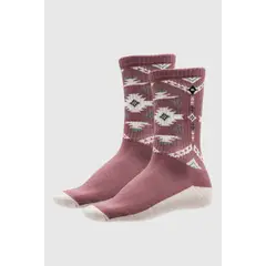 WILD LAMA - Calcetín Urbano Roku Orgánico Tribal Rosa Viejo