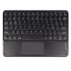 MOTOMO - Teclado Inalambrico Bluetooth Touchpad Español Ñ Recargable Negro