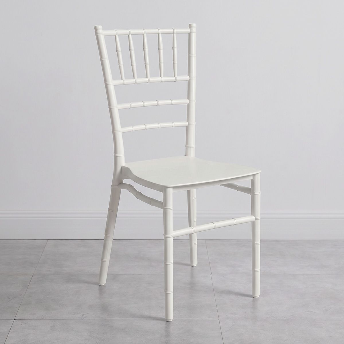 VENHOOUSE - Silla Comedor Eventos Apilable Polipropileno Blanca Chiavari