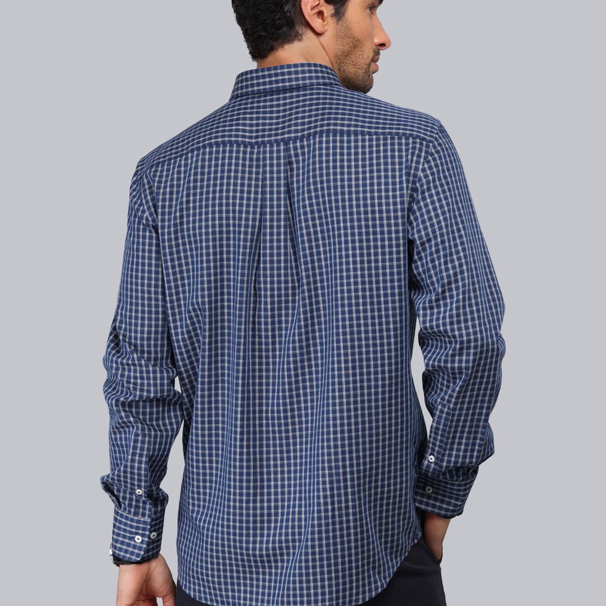 PIERO BUTTI - Camisa Cuadros Tailored Fit Azul Marino Piero Butti PIERO BUTTI