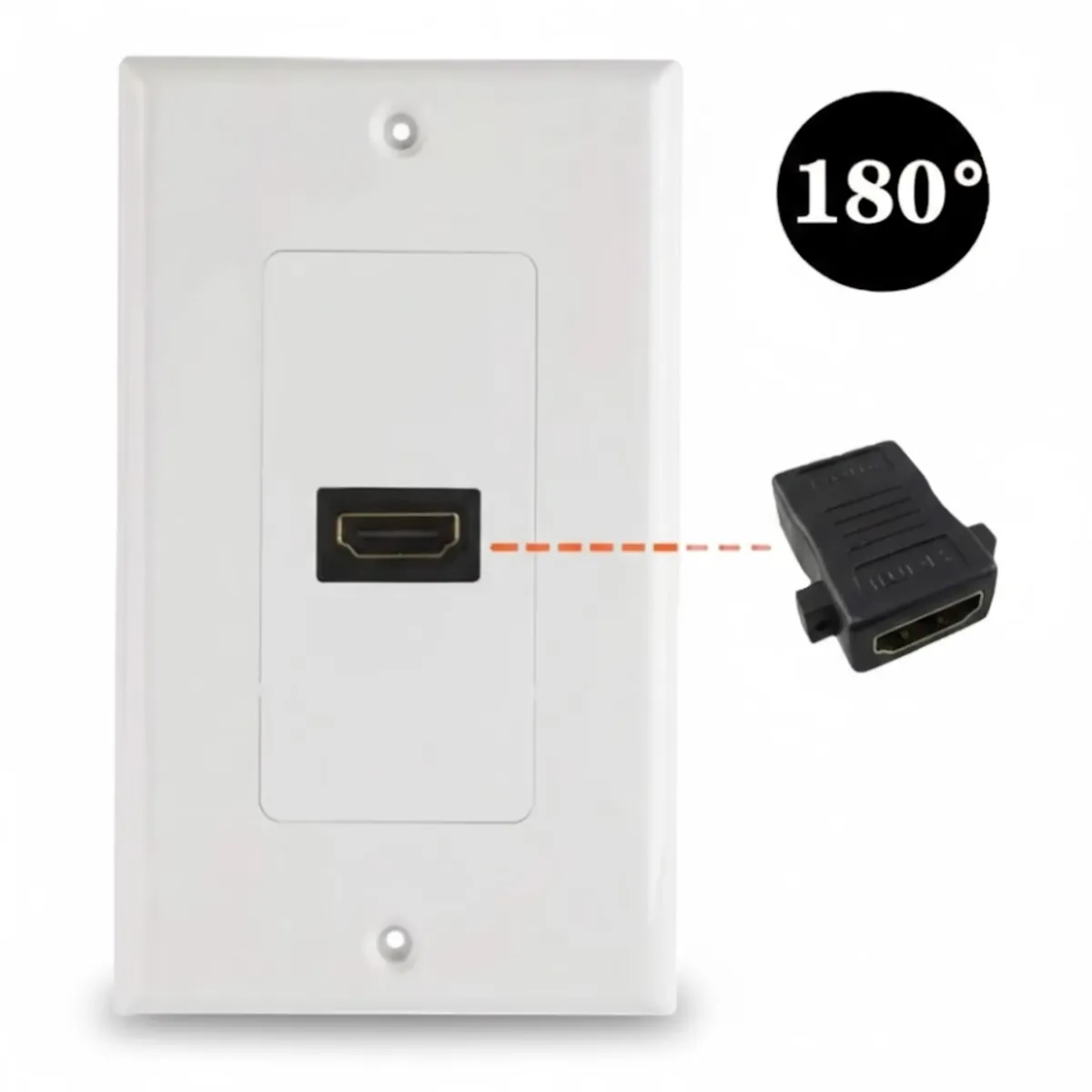 GENERICO - Modulo Conector Hdmi Para Muro Hembra Blanco