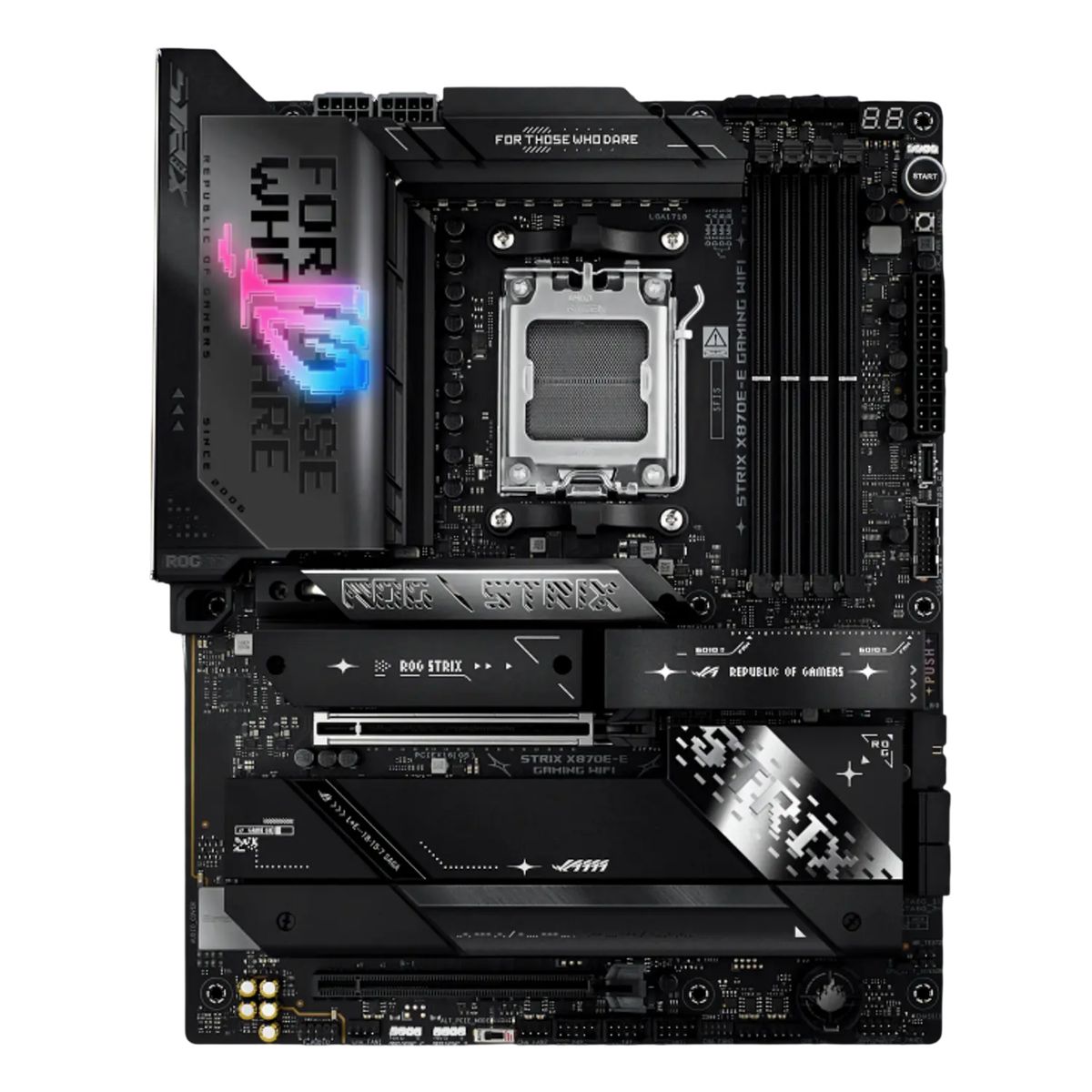 ASUS - ASUS ROG STRIX X870E-E GAMING WIFI AM5 ATX PCIe 5.0 WiFi 7 USB4 40Gbps Ryzen 9000/8000/7000