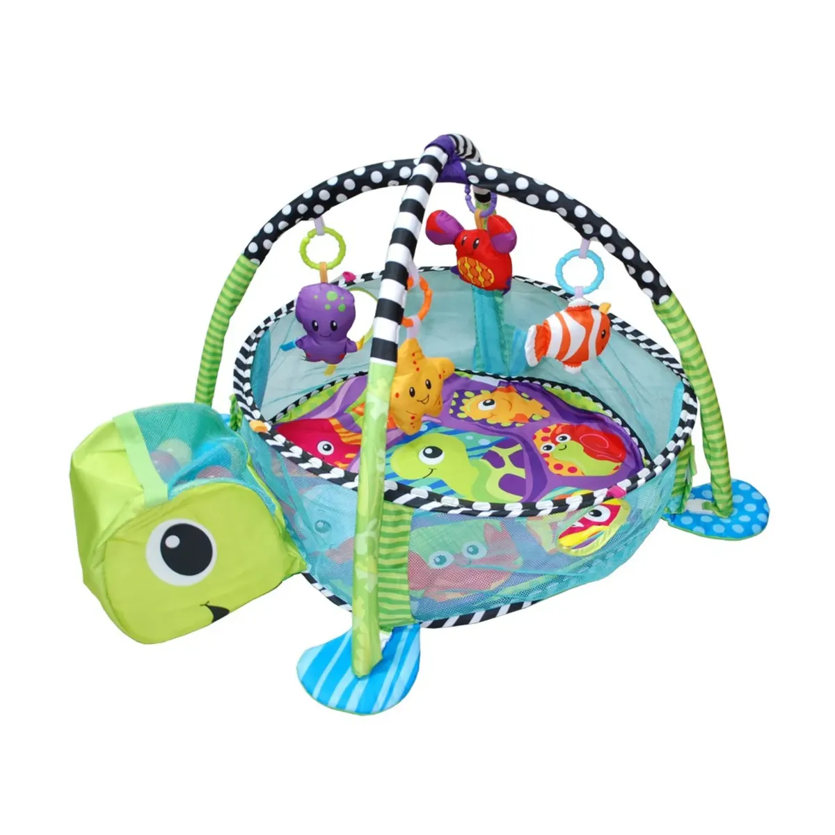 GENERICO - Gimnasio y Piscina Con Pelotas para Bebe de Tortuga