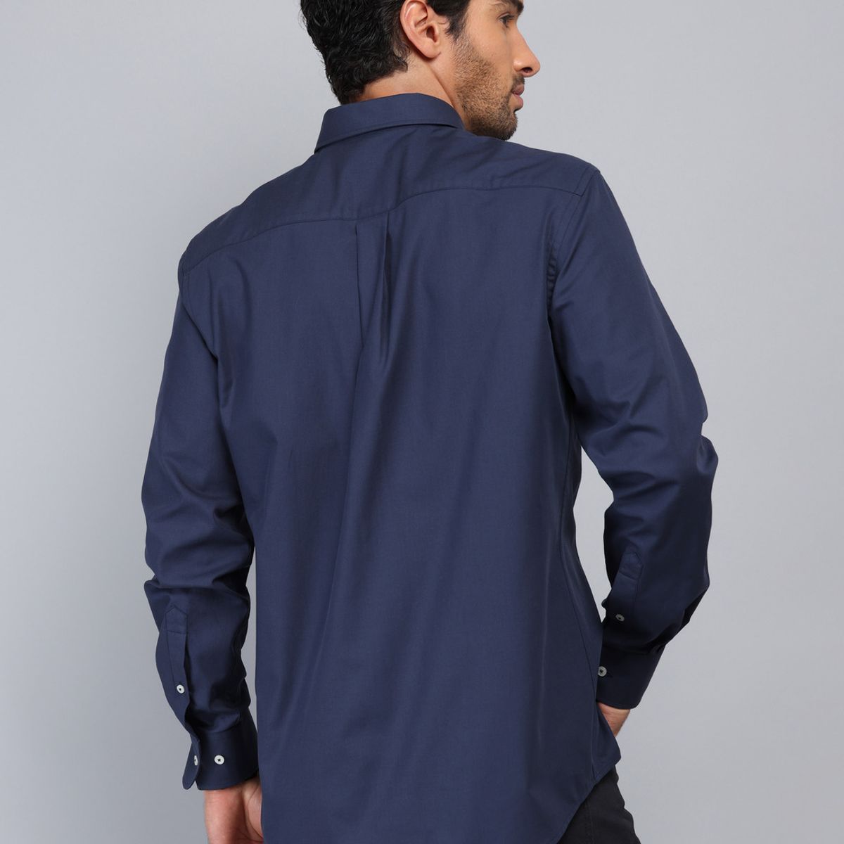 PIERO BUTTI - Camisa Texturada Tailored Fit Azul Marino Piero Butti PIERO BUTTI