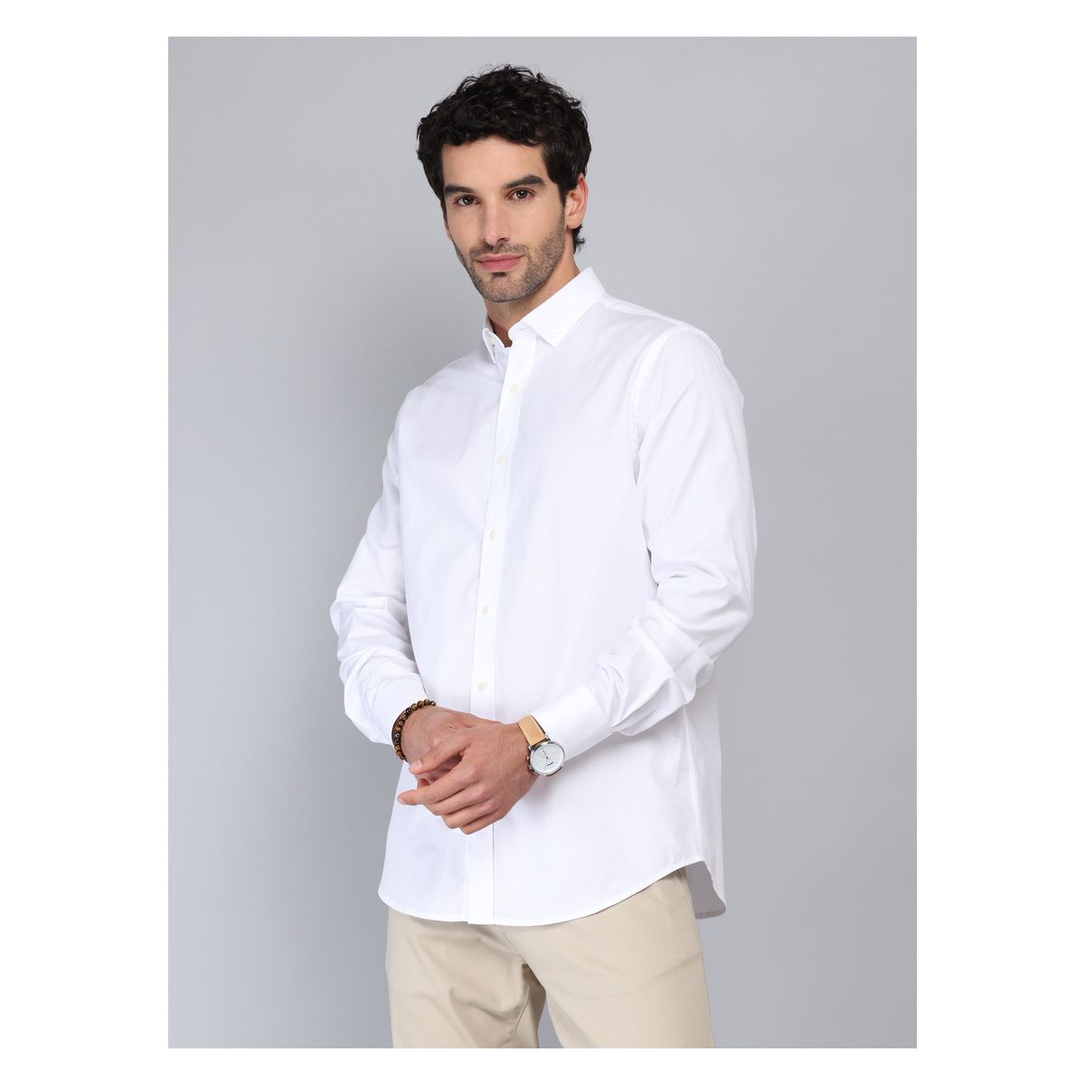 PIERO BUTTI - Camisa Texturada Tailored Fit Blanco Piero Butti PIERO BUTTI