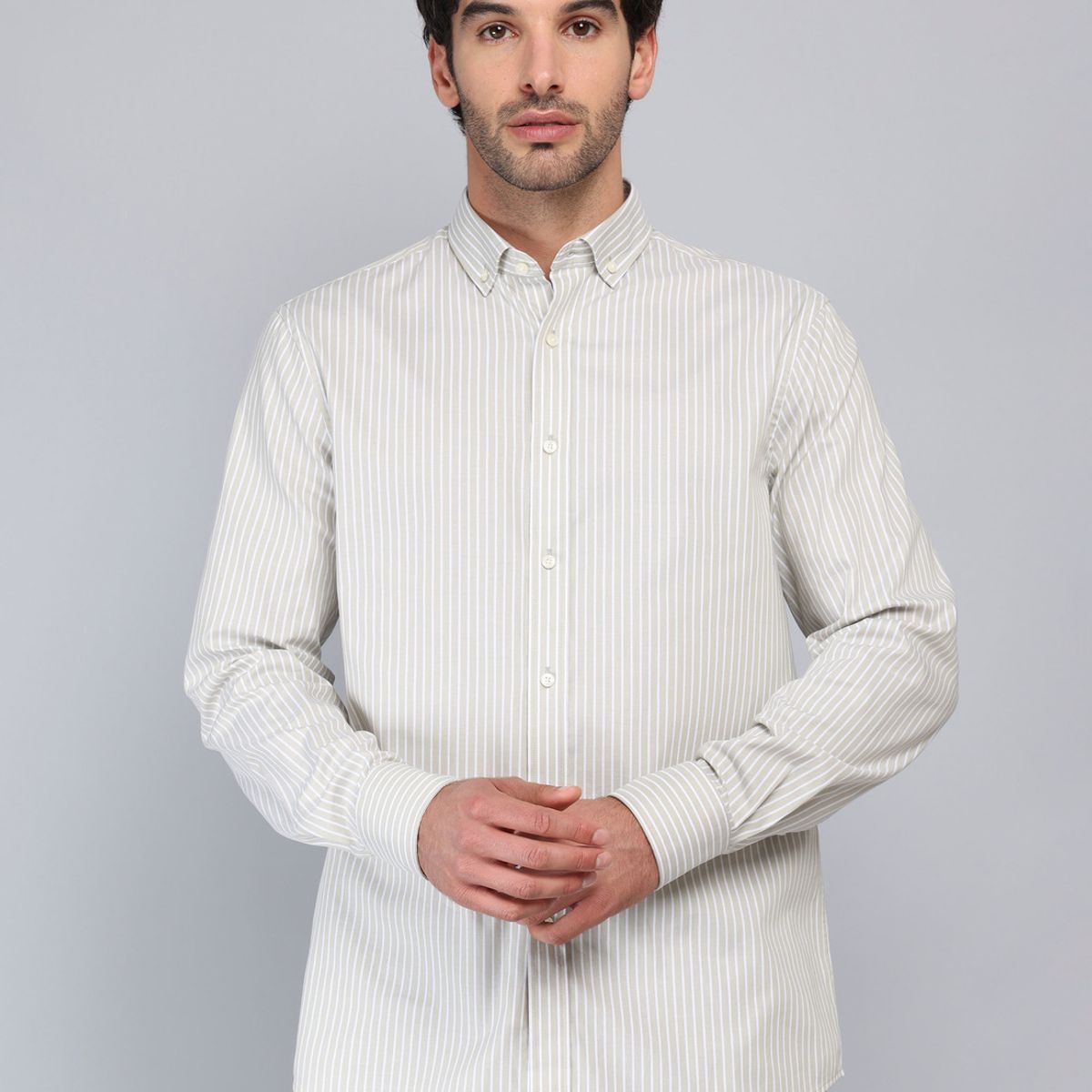 PIERO BUTTI - Camisa Rayas Tailored Fit Beige Piero Butti PIERO BUTTI