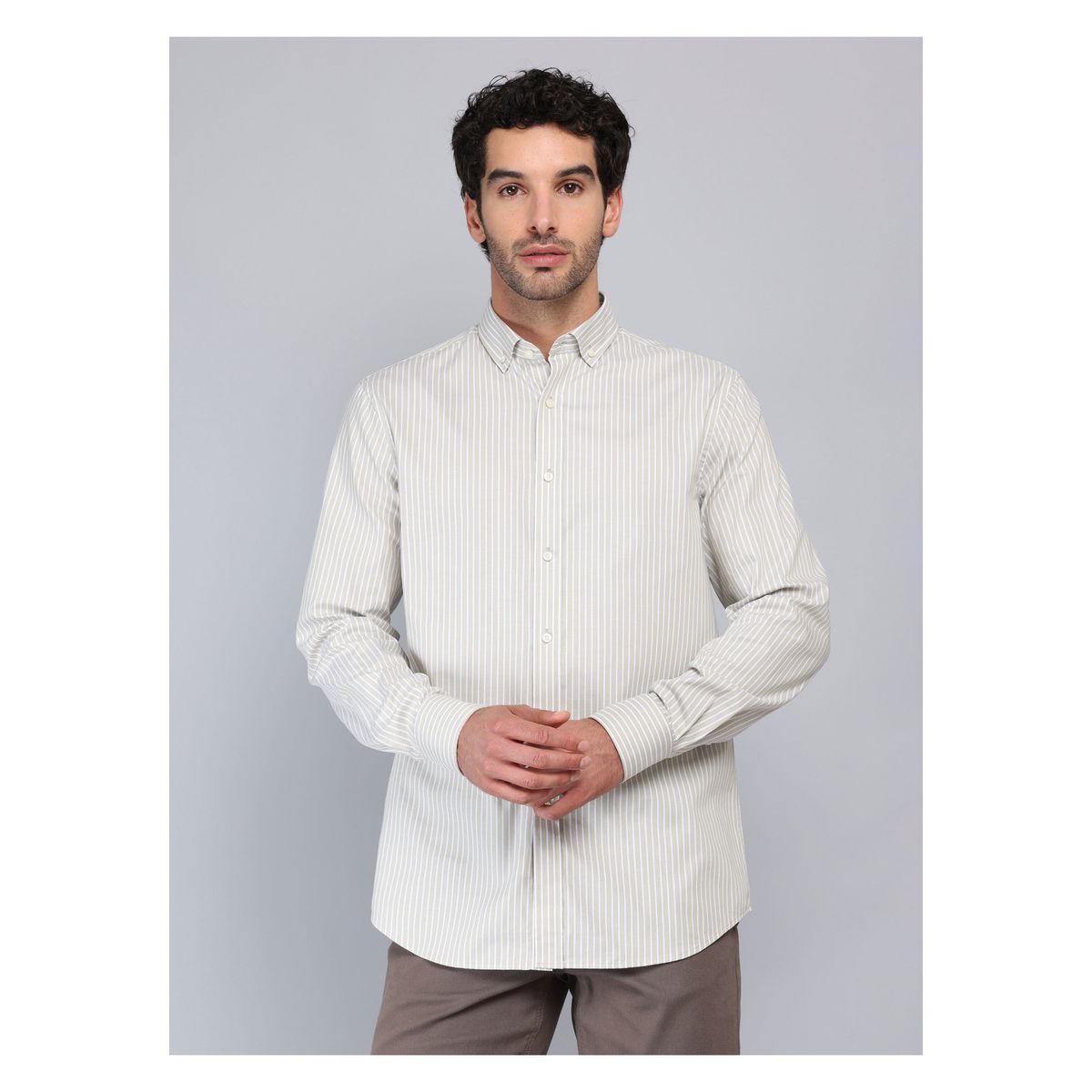 PIERO BUTTI - Camisa Rayas Tailored Fit Beige Piero Butti PIERO BUTTI