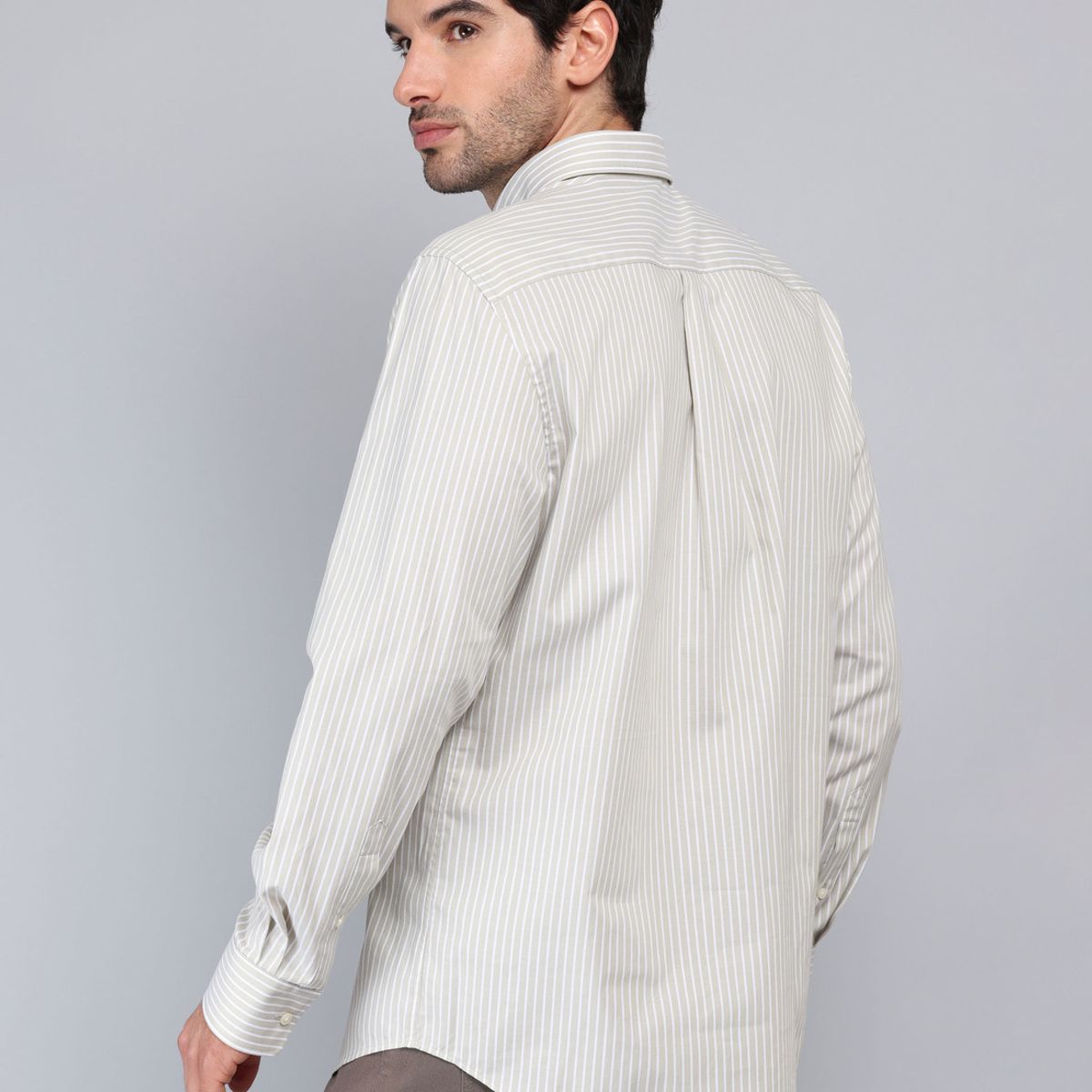 PIERO BUTTI - Camisa Rayas Tailored Fit Beige Piero Butti PIERO BUTTI